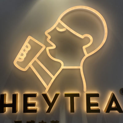 OEM ODM Backlit Letter Sign Acrylic Glow Sign Board Gương kết thúc