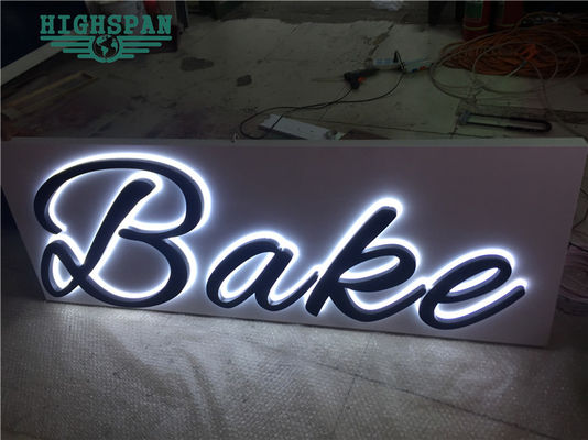 Laser Cut Backlit Letter Bảng hiệu Bảng hiệu bằng thép không gỉ 12V Chữ ký hiệu bằng thép không gỉ