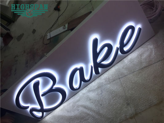 Laser Cut Backlit Letter Bảng hiệu Bảng hiệu bằng thép không gỉ 12V Chữ ký hiệu bằng thép không gỉ