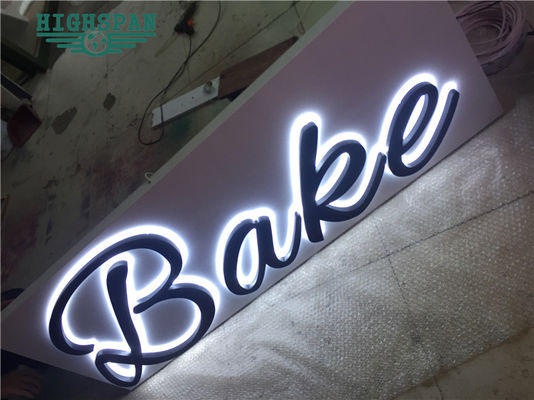 Laser Cut Backlit Letter Bảng hiệu Bảng hiệu bằng thép không gỉ 12V Chữ ký hiệu bằng thép không gỉ