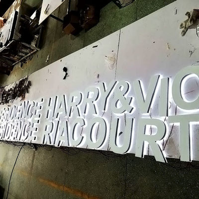 Nhà hàng Backlit Letter Sign 2-20cm Acrylic Led Glow Sign Board