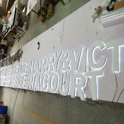Nhà hàng Backlit Letter Sign 2-20cm Acrylic Led Glow Sign Board