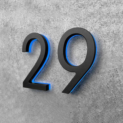 Số nhà gương vàng Dấu hiệu khách sạn Tấm số cửa DC12V