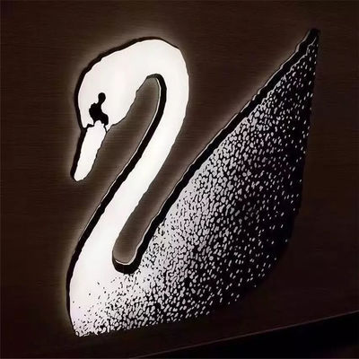 Mặt tiền cửa hàng Led Acrylic Logo kinh doanh Đăng ký Độ sáng cao Ánh sáng lên Bảng đăng ký