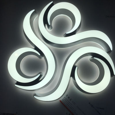 Mặt tiền cửa hàng Led Acrylic Logo kinh doanh Đăng ký Độ sáng cao Ánh sáng lên Bảng đăng ký
