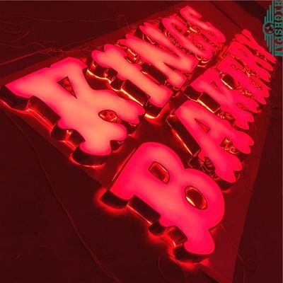 Chữ cái LED acrylic dày 5-12cm Chữ cái kênh được chiếu sáng màu đỏ