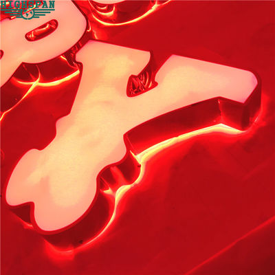 Chữ cái LED acrylic dày 5-12cm Chữ cái kênh được chiếu sáng màu đỏ