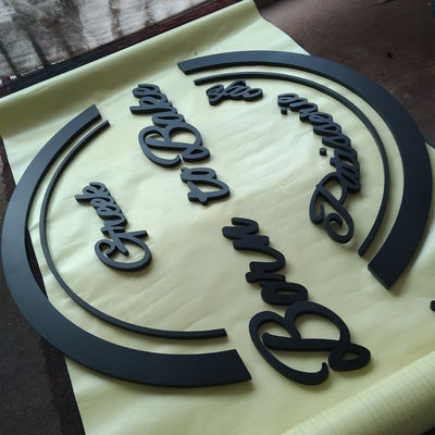 Dấu hiệu chữ acrylic 3D không được chiếu sáng Logo doanh nghiệp Treo tường Logo chữ cái