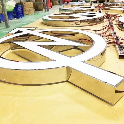Logo bằng thép không gỉ khổng lồ Sáng lên chữ cái Dấu hiệu cho sự kiện CE ROHS