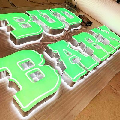 ODM Led 3d chữ nhôm Hộp đèn chữ cái acrylic 10cm
