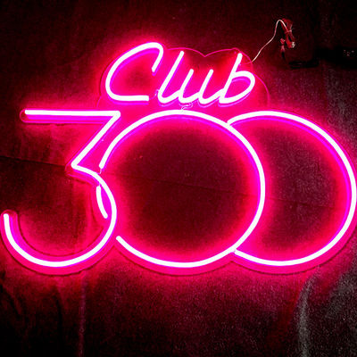Acrylic LED Neon Sign Treo tường Màu hồng Neon Light Sign 12VDC