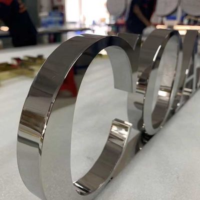Bảng chữ cái Chữ cái Mặt tiền Cửa hàng Bảng hiệu Bạc Gương dày 2cm Chữ kim loại Chế tạo
