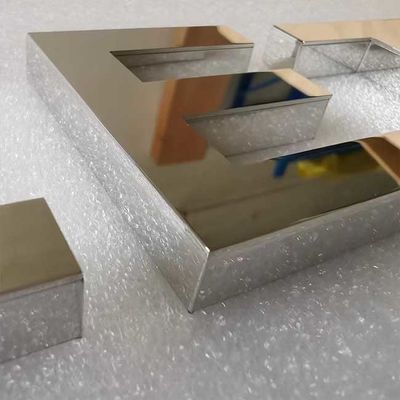 Bảng chữ cái Chữ cái Mặt tiền Cửa hàng Bảng hiệu Bạc Gương dày 2cm Chữ kim loại Chế tạo