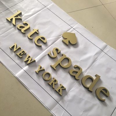 3D Cắt Laser Acrylic Chữ ký Vàng Sơn Lụa được chiếu Tên cửa hàng