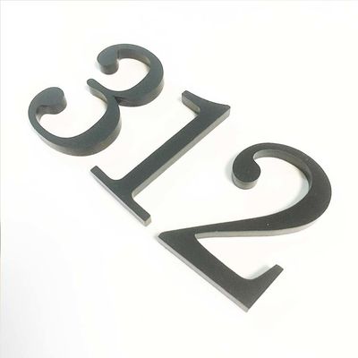 Màu đen mờ Acrylic Số nhà Tấm bảng hiệu Dấu hiệu OEM ODM có thể tái chế