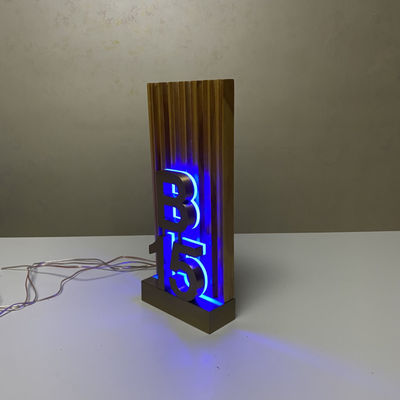 Đèn nền Led sáng lên Dấu hiệu số nhà Sải cao cho văn phòng căn hộ