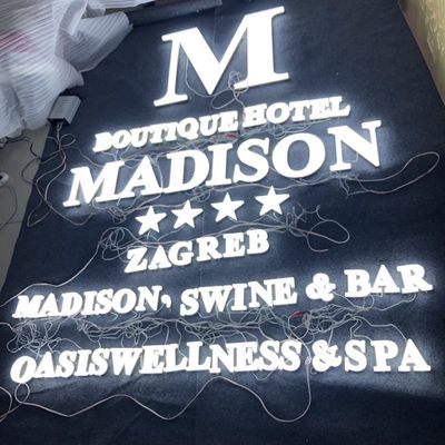 12mm Công ty Acrylic Logo Dấu hiệu Tường Chữ cái Kênh nhôm Chống gỉ