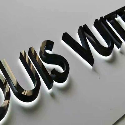 Kim loại Reverse Lit Channel Letter Signs Dấu hiệu Giant Light Up Letter OEM ODM