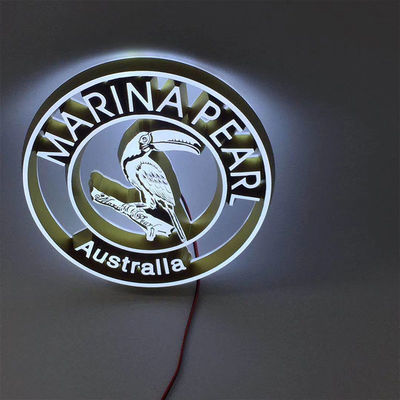 Ngoài trời 3D chiếu sáng Halo Lit Sign Chữ cái treo tường UL