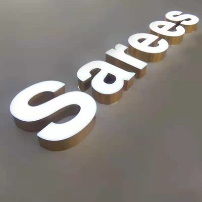 Backlit Metal Chữ Mặt tiền Cửa hàng Dấu hiệu Độ dày 10cm Trang trí cửa hàng