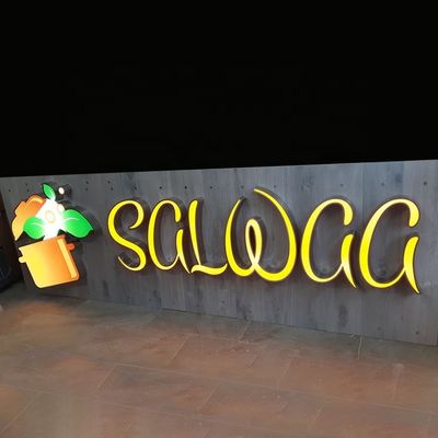 Chữ thép không gỉ 3d Logo Dấu hiệu Led Biển báo cửa hàng kinh doanh CE ROHS