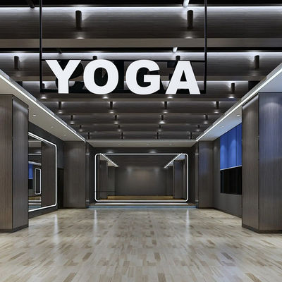 Cửa hàng Yoga Cửa hàng Bảng hiệu Đèn Led Thư kênh Với Đường đua kim loại