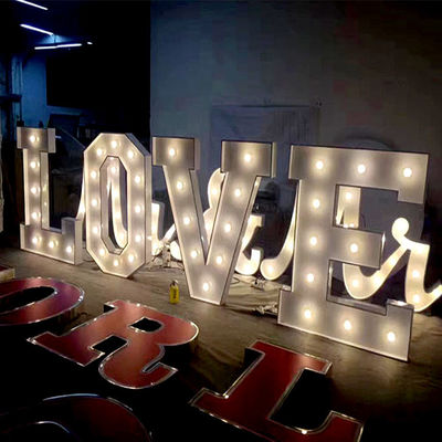 Bóng đèn Led 3ft 4ft Marquee Thư Dấu hiệu Đám cưới Thư tình