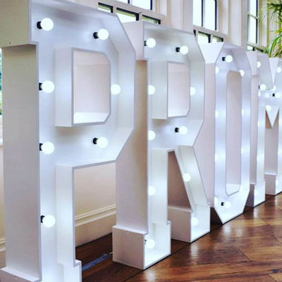 Trang trí đám cưới Marquee Chữ ký Kim loại Sơn CE ROHS