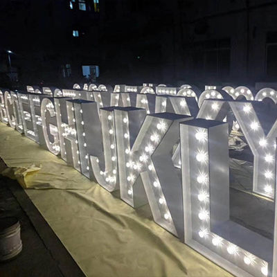 LED Big Marquee Thư ký hiệu Aluminium Metal Marquee Letters UL