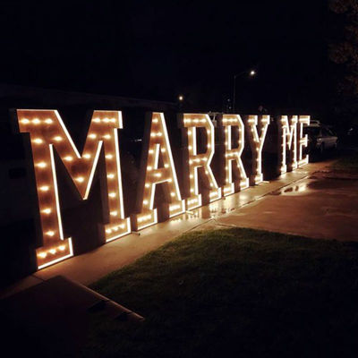 HIGHSPAN Dấu hiệu chữ Marquee cổ điển 4ft với bóng đèn