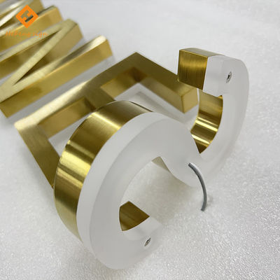 Bảng hiệu nhà hàng bằng thép không gỉ Có đèn nền 12VDC cho cửa hàng Tên công ty
