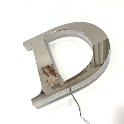 Dấu hiệu chữ cái kênh 3D 12 v Dấu hiệu thanh kim loại bằng thép không gỉ AC110V