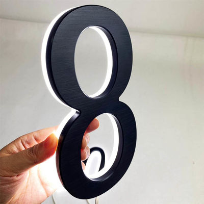 Quảng cáo 3D Acrylic Backlit Letter Sign Màu đen Sơn dày 12cm