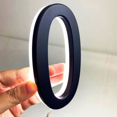 Quảng cáo 3D Acrylic Backlit Letter Sign Màu đen Sơn dày 12cm