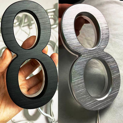 Quảng cáo 3D Acrylic Backlit Letter Sign Màu đen Sơn dày 12cm