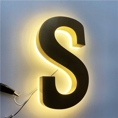 HIGHSPAN Bảng hiệu nhà hàng bằng thép không gỉ Backlit CE ROHS