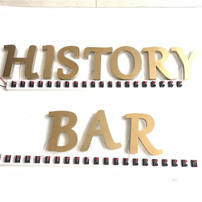 HIGHSPAN Bảng hiệu nhà hàng bằng thép không gỉ Backlit CE ROHS