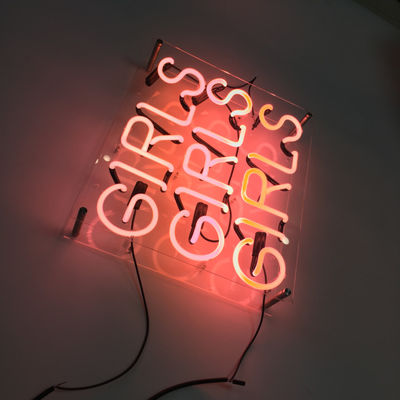 Màu hồng Cá nhân hóa Neon Light Letters Cô gái Cô gái Cô gái 7.5kv Trang trí nội thất