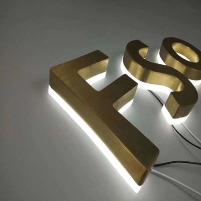 Xây dựng kênh RGB Dấu hiệu chữ cái bằng thép không gỉ được chiếu sáng
