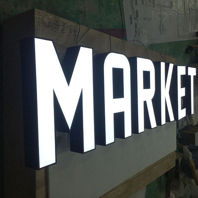 Quảng cáo Led 3D Market Chiếu sáng Thư kênh IP67 Chống thấm nước